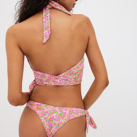 New!For Love and‎ Lemons Dixie Wrapped Swim Bikini Top - Picture 2 of 12